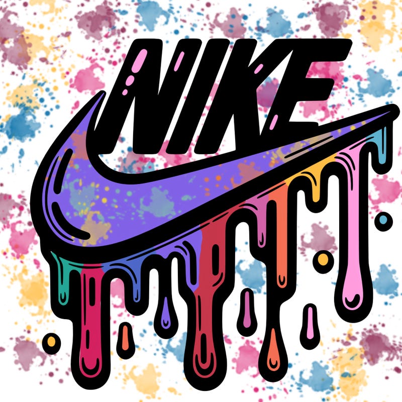 dripping nike logo