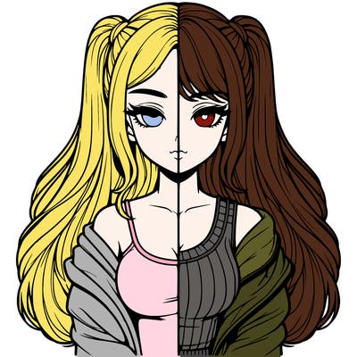 realistic girl split