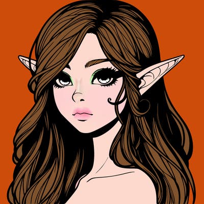 elf girl realistic dark fantasy