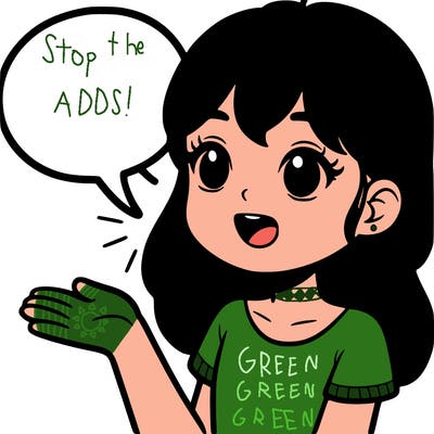 a girl saying something