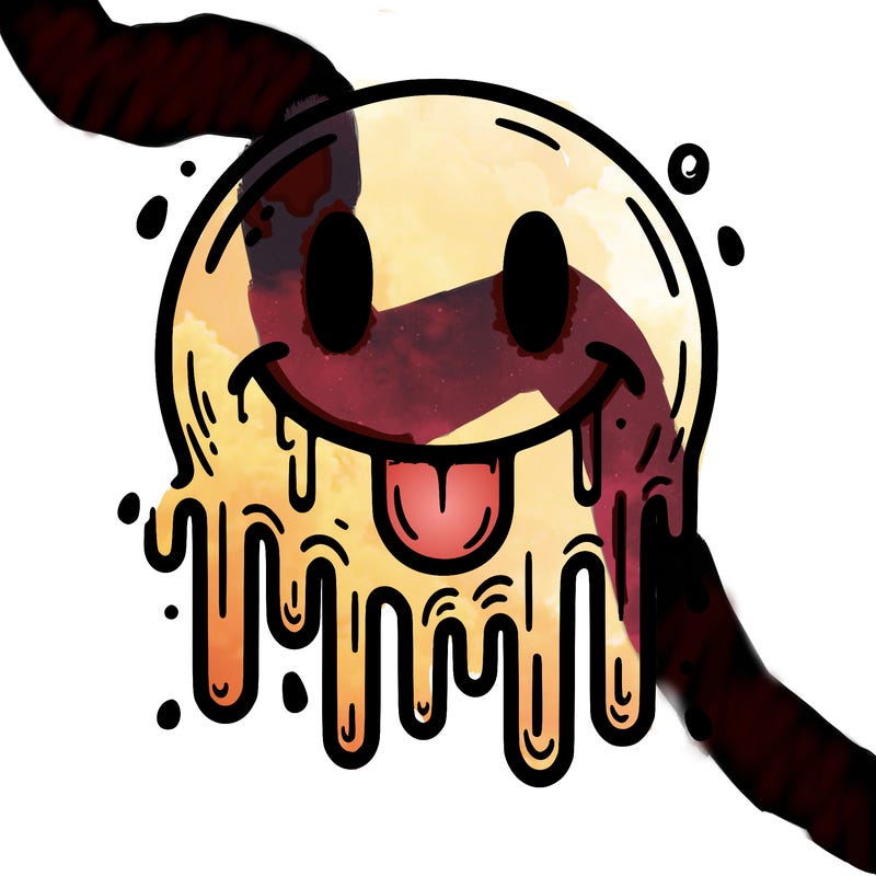 driping smiley face