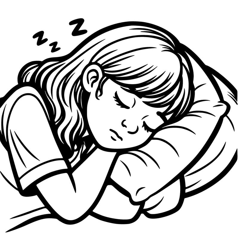 teen girl sleeping