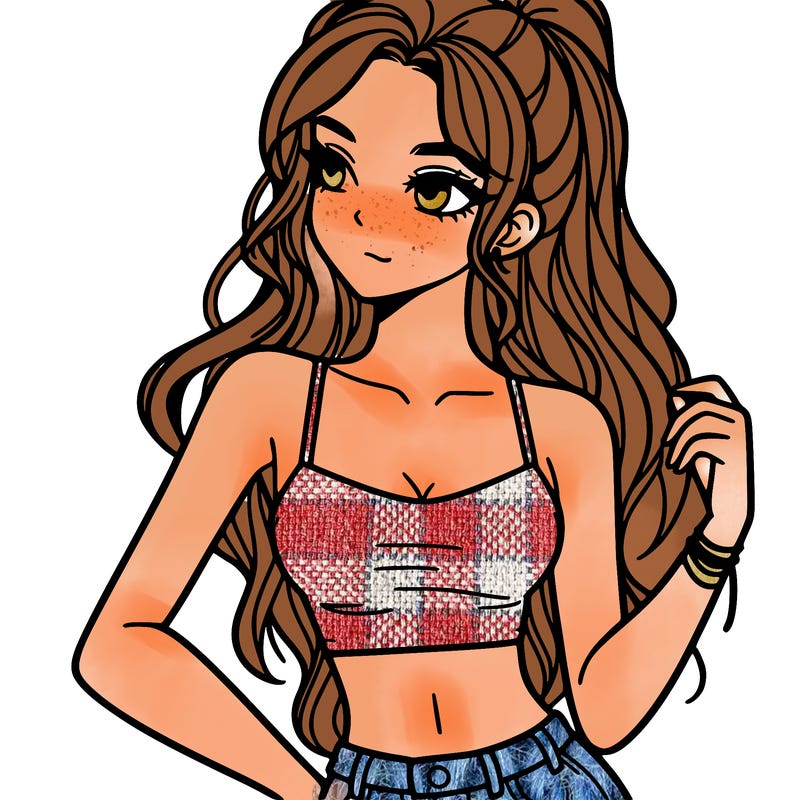 girl in crop top