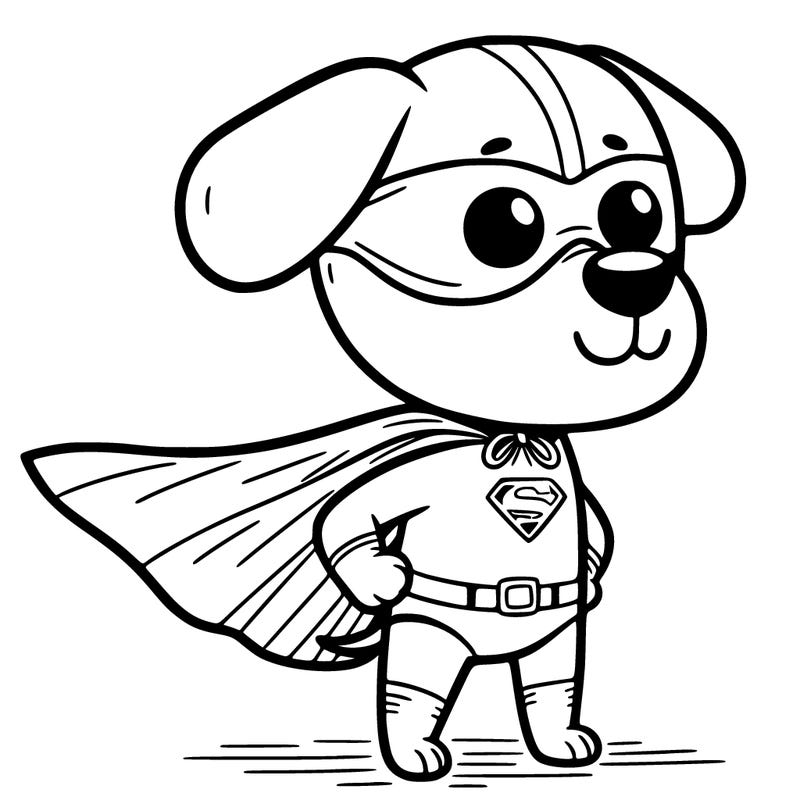 a dog dressed as a classic superhero with a cape and mask.