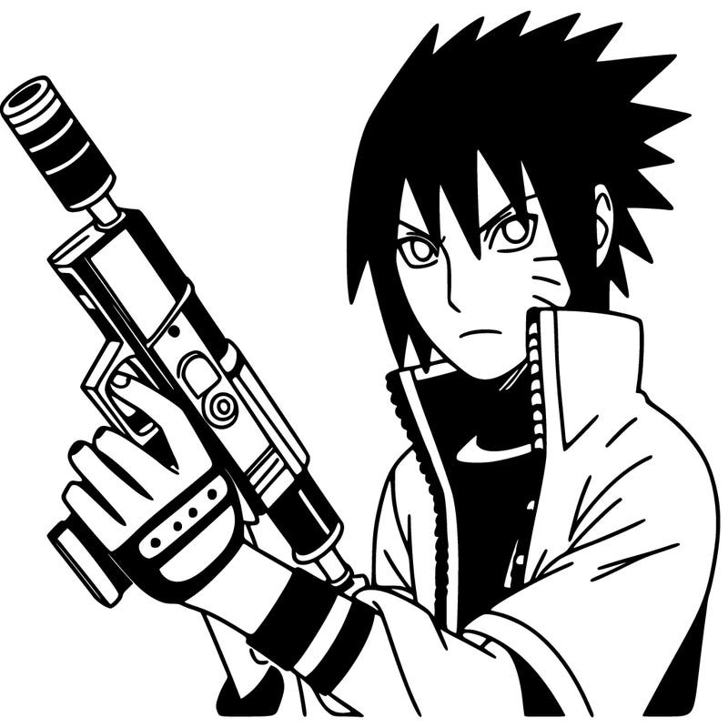 sasuke with sharenegun