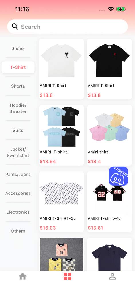 Mulebuy Sheets - Mobile app interface of Mulebuy Sheets showing a curated selection of affordable streetwear t-shirts