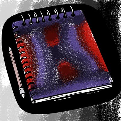 a blank sketch pad