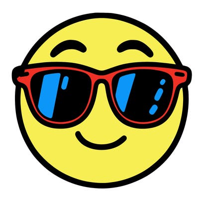 emoji with sunglasses