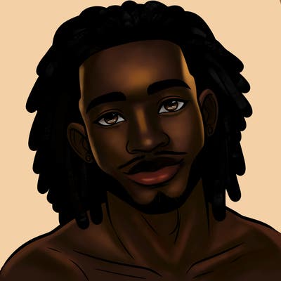 beautiful african american man with dreads