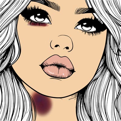 really realistic girl with lips