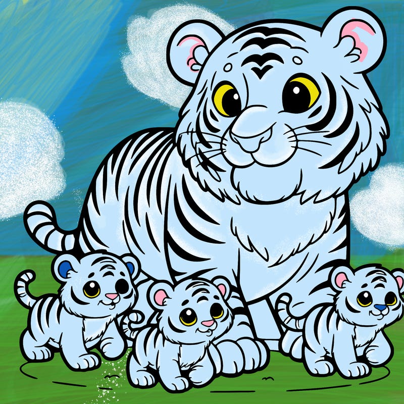 tiger and cubs