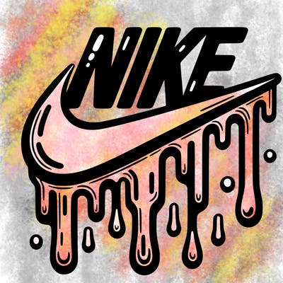 dripping nike logo