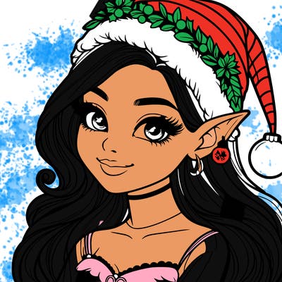 christmas girl elf realistic