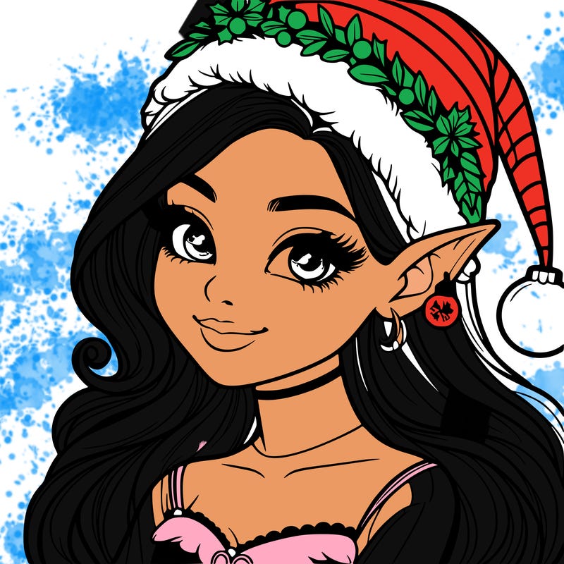christmas girl elf realistic