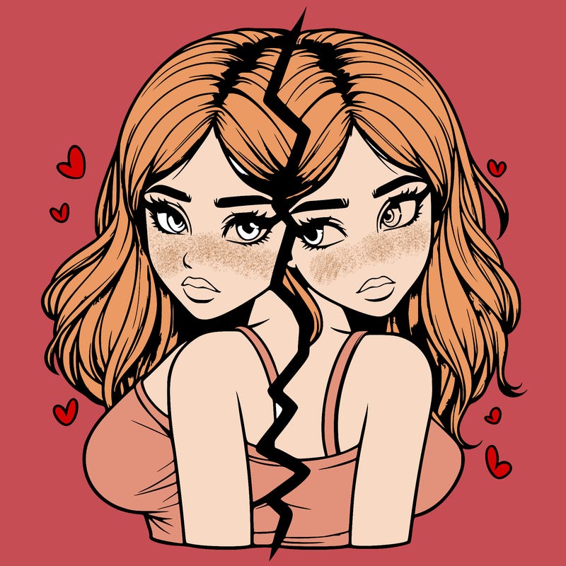 realistic girl split