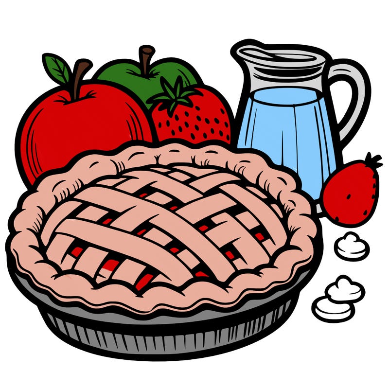 a pie of food
