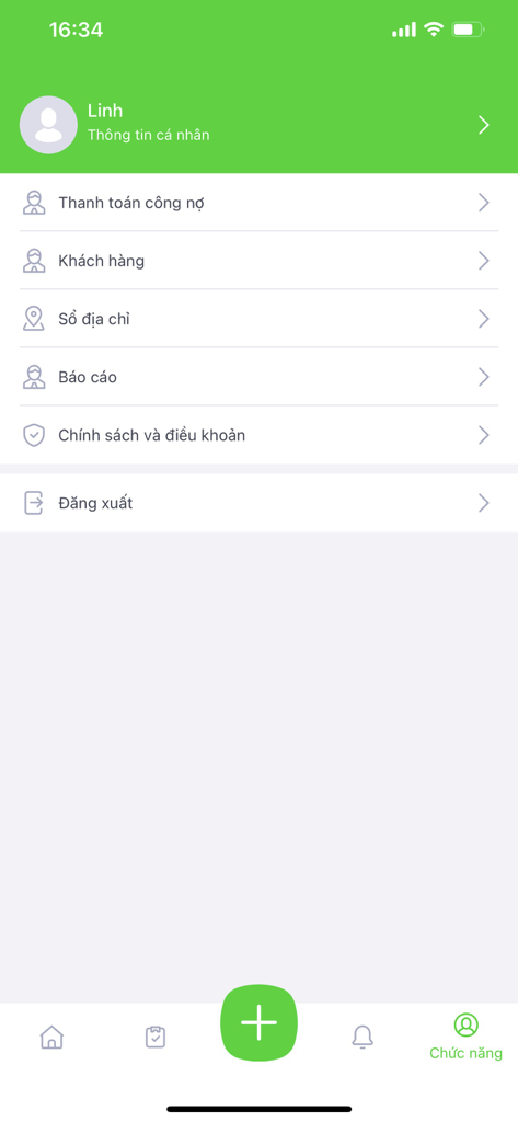 VieON Agent L1 account settings and business management menu