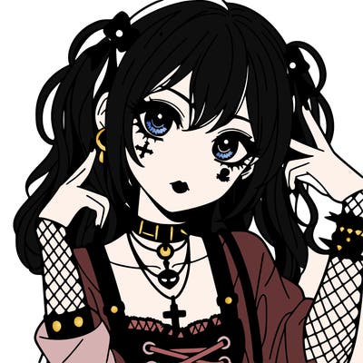 goth anime girl