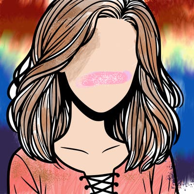 a girl realistic faceles