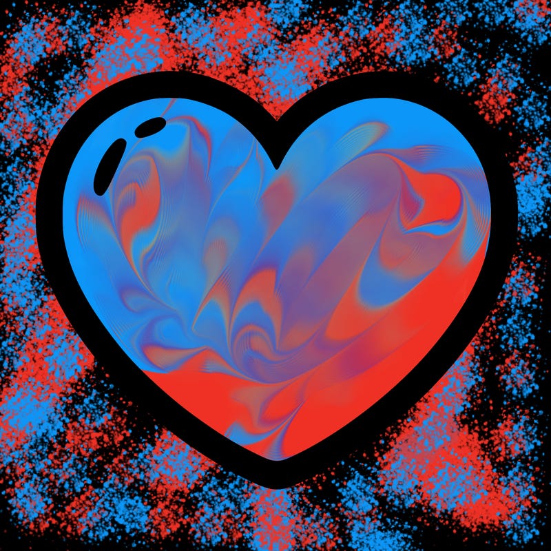 a blank heart