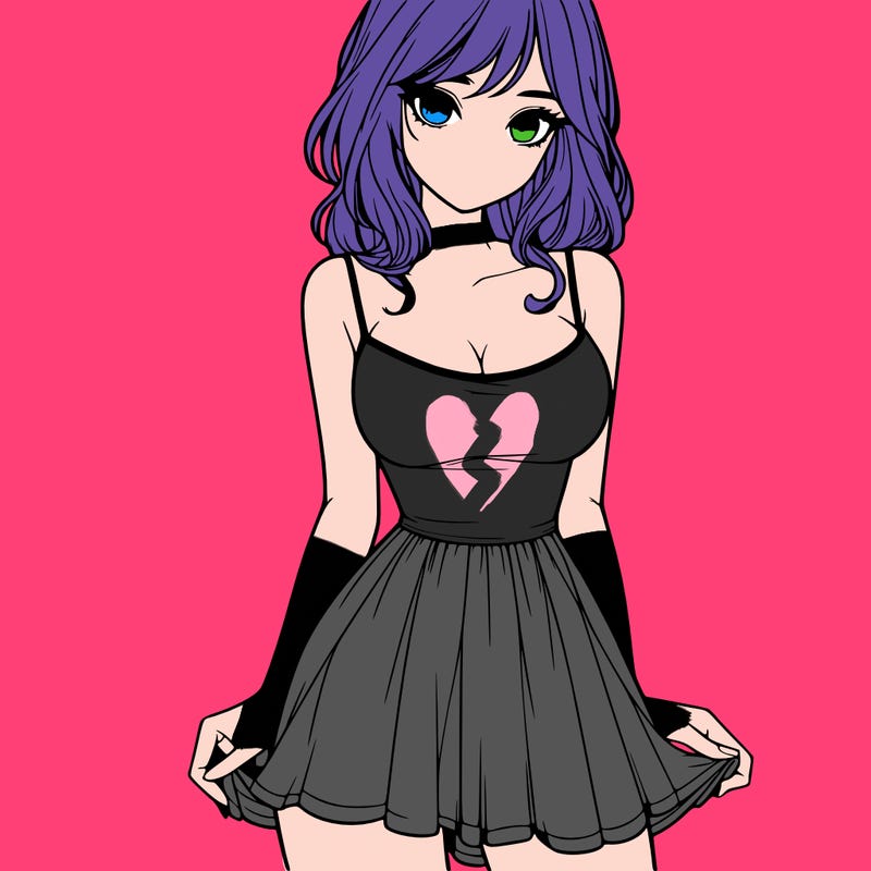 realistic girl in short dress