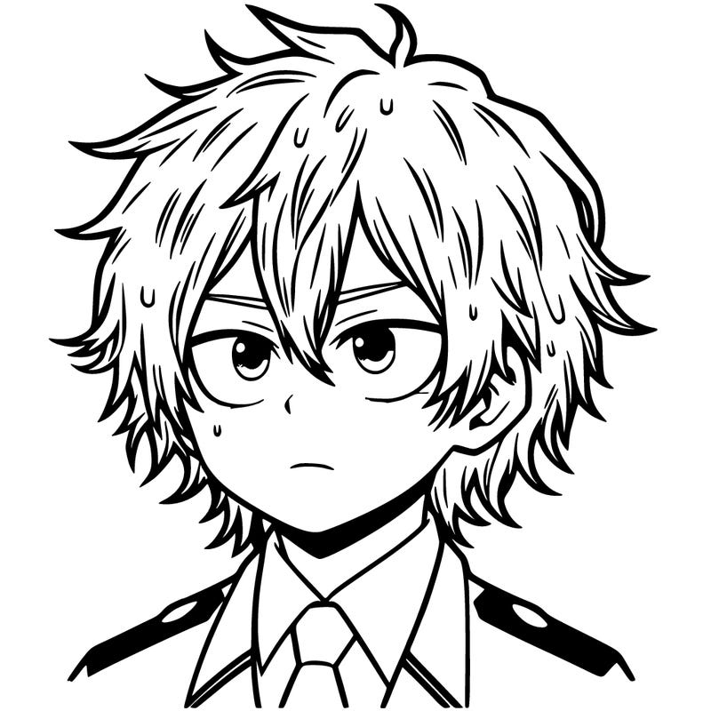 todoroki in with wet hair