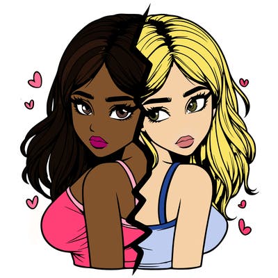 realistic girl split