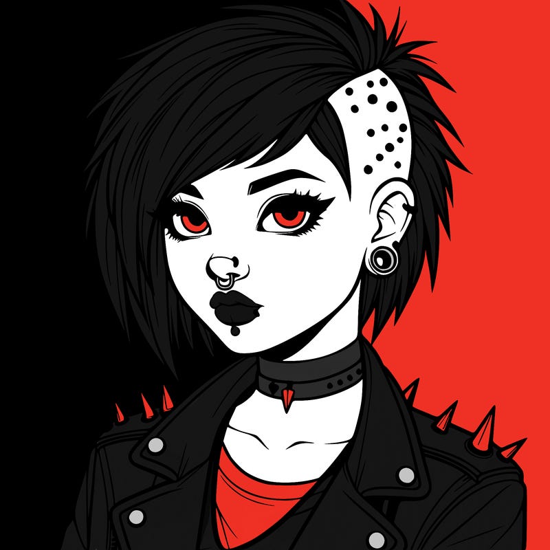 realistic punk girl
