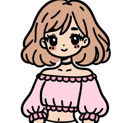 girl in a cute crop top