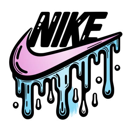 dripping nike logo