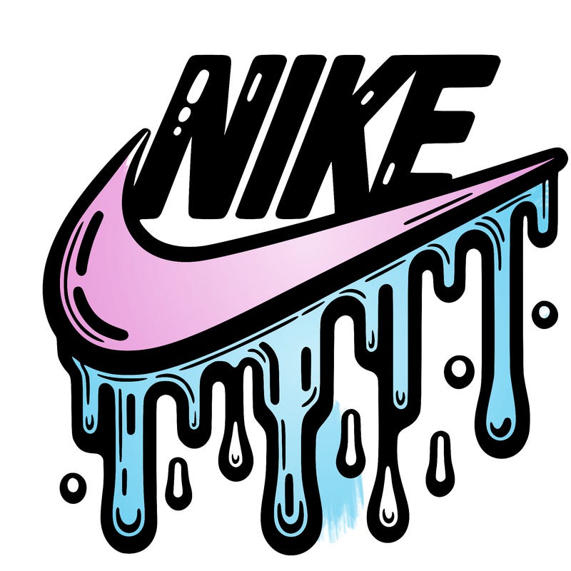dripping nike logo