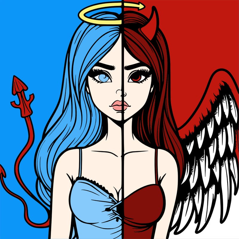 devil vs angel realistic girl