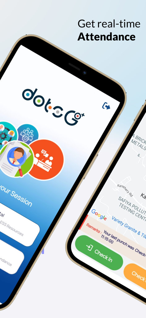 DOTS GO+ - Real-time attendance check-in feature on DOTS GO plus mobile app