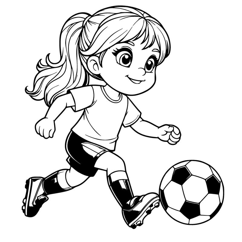 girl that plays soccer realistic