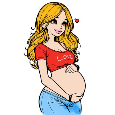 realistic pregnant girl