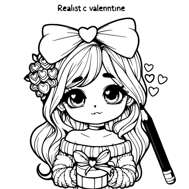 realistic valentine’s day girl very cute