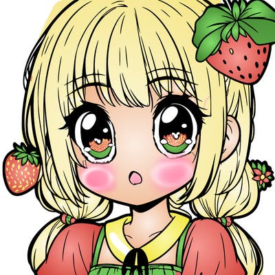 a anime strawberry girl