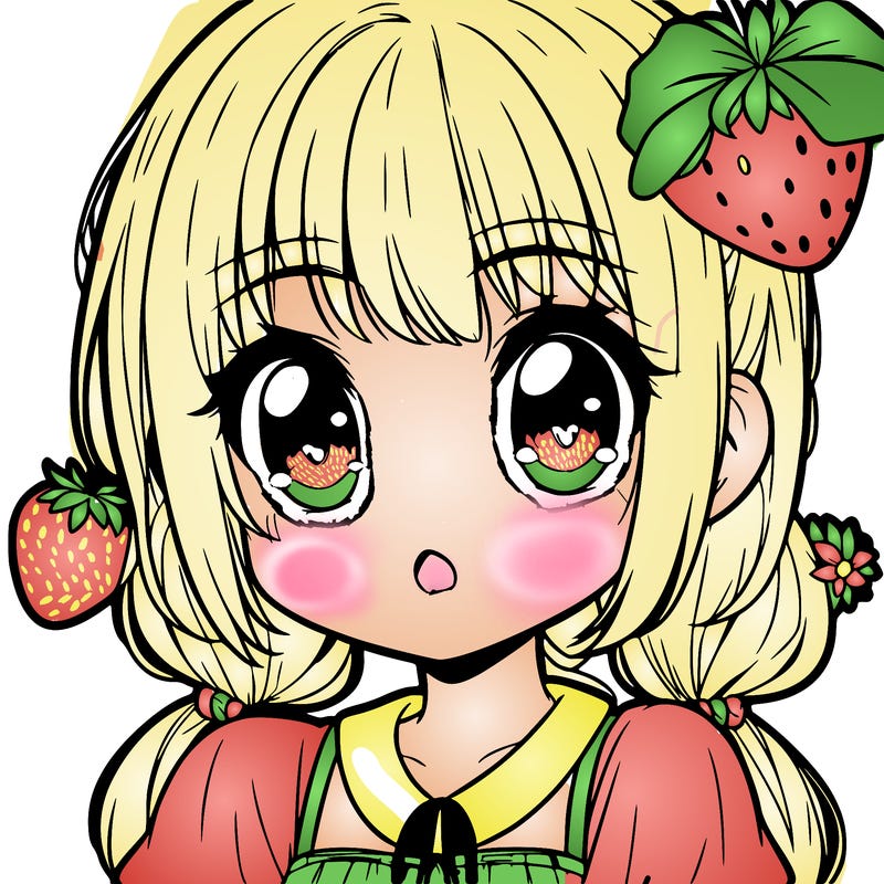 a anime strawberry girl