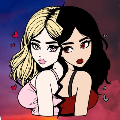 realistic girl split