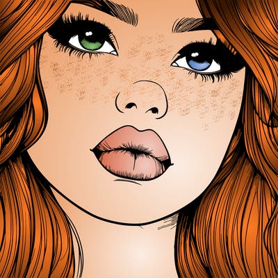 really realistic girl with lips