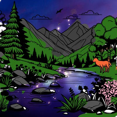 realistic nature scenery