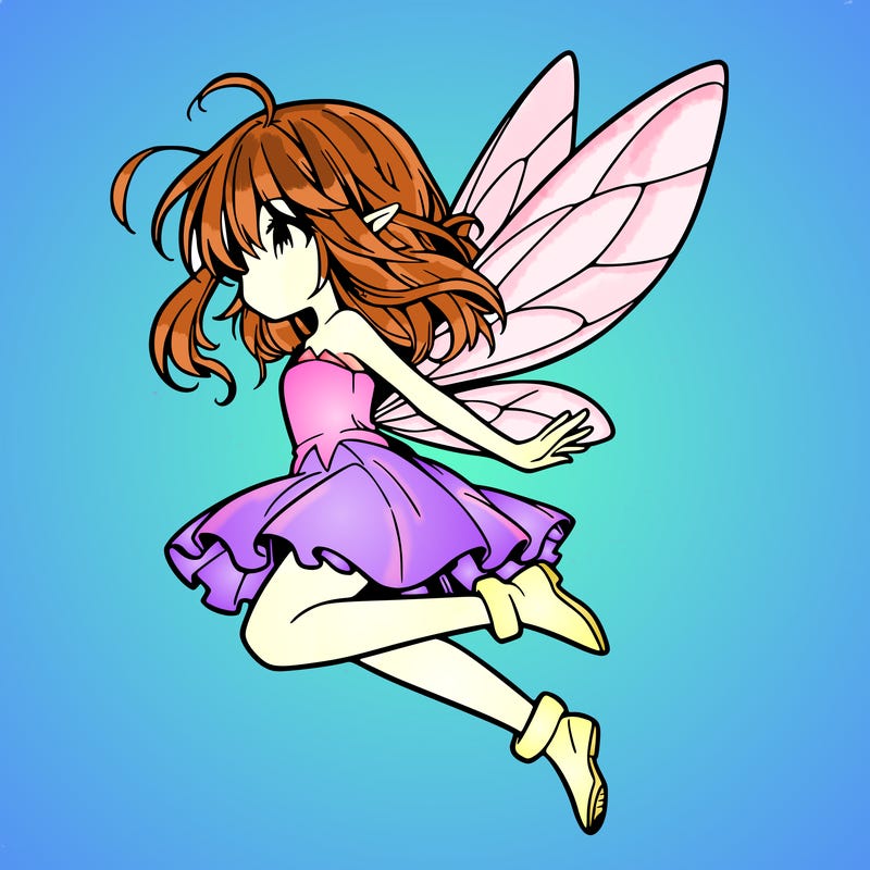 manga fairy flying