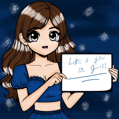 realistic pretty girl holding blank sign