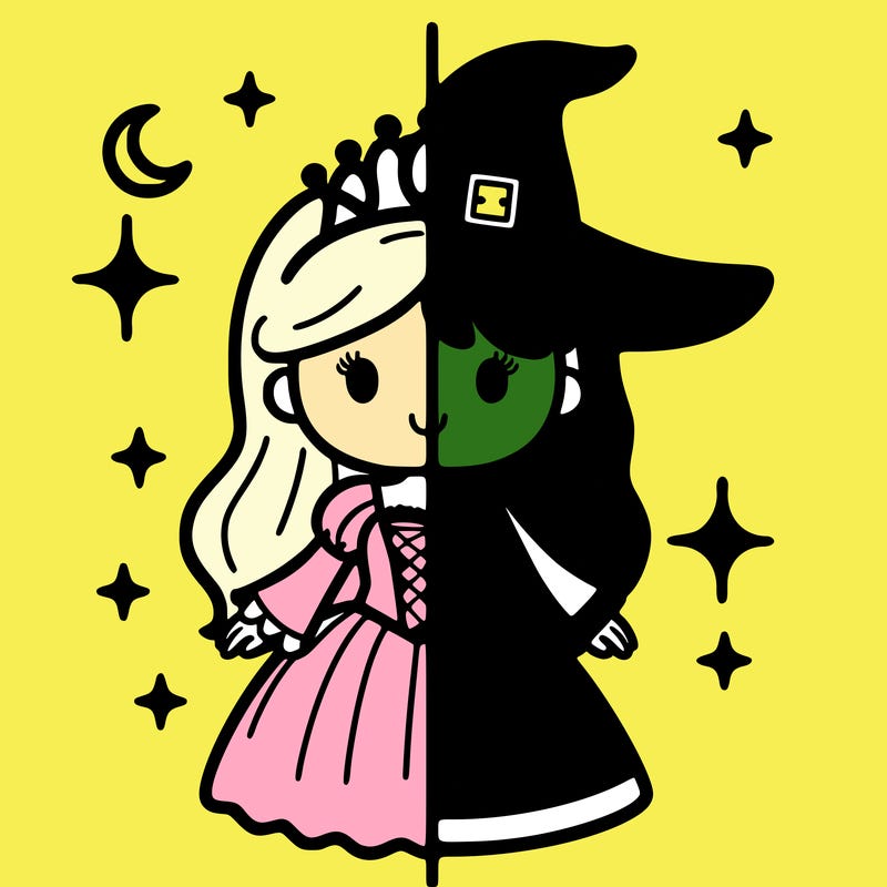 split princess and witch