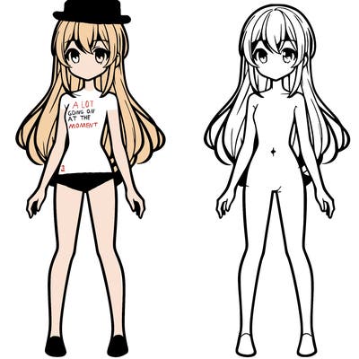 blank anime body