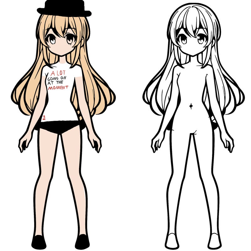 blank anime body