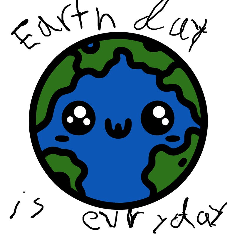 a earth with a face cute