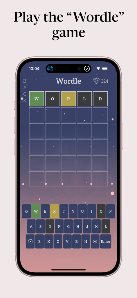 UniHub: Quiz & Trivia Quest - UniHub app screenshot showing a wordle style word puzzle game interface