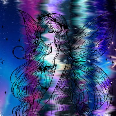 ethereal realistic fairy girl