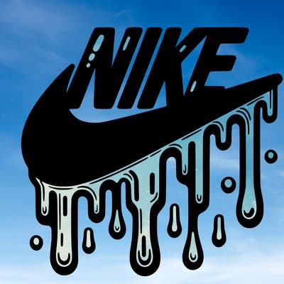 dripping nike logo